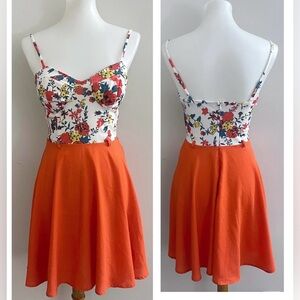 Y2K Charlotte Russe Floral Fit and Flare Mini Dress